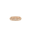 Rose gold Multi Shape Diamond Eternity Band Ring with Beaded Edges and vintage beading