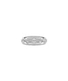 Multi Shape Diamond Eternity Band Ring with Beaded Edges in white gold featuring diverse diamond shapes