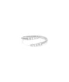 Beaded Gold and Diamond Bypass Ring in white gold featuring beaded texture with diamonds