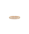 Rose gold Diamond Single Line Dome Ring with dimensional dome and linear sparkle