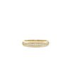 Diamond Single Line Dome Ring in yellow gold with raised dome and diamond row