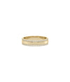 2 Line Diamond Eternity Band Ring in yellow gold with dual diamond rows