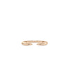 Rose gold split ring featuring elegant golden hue and distinctive character