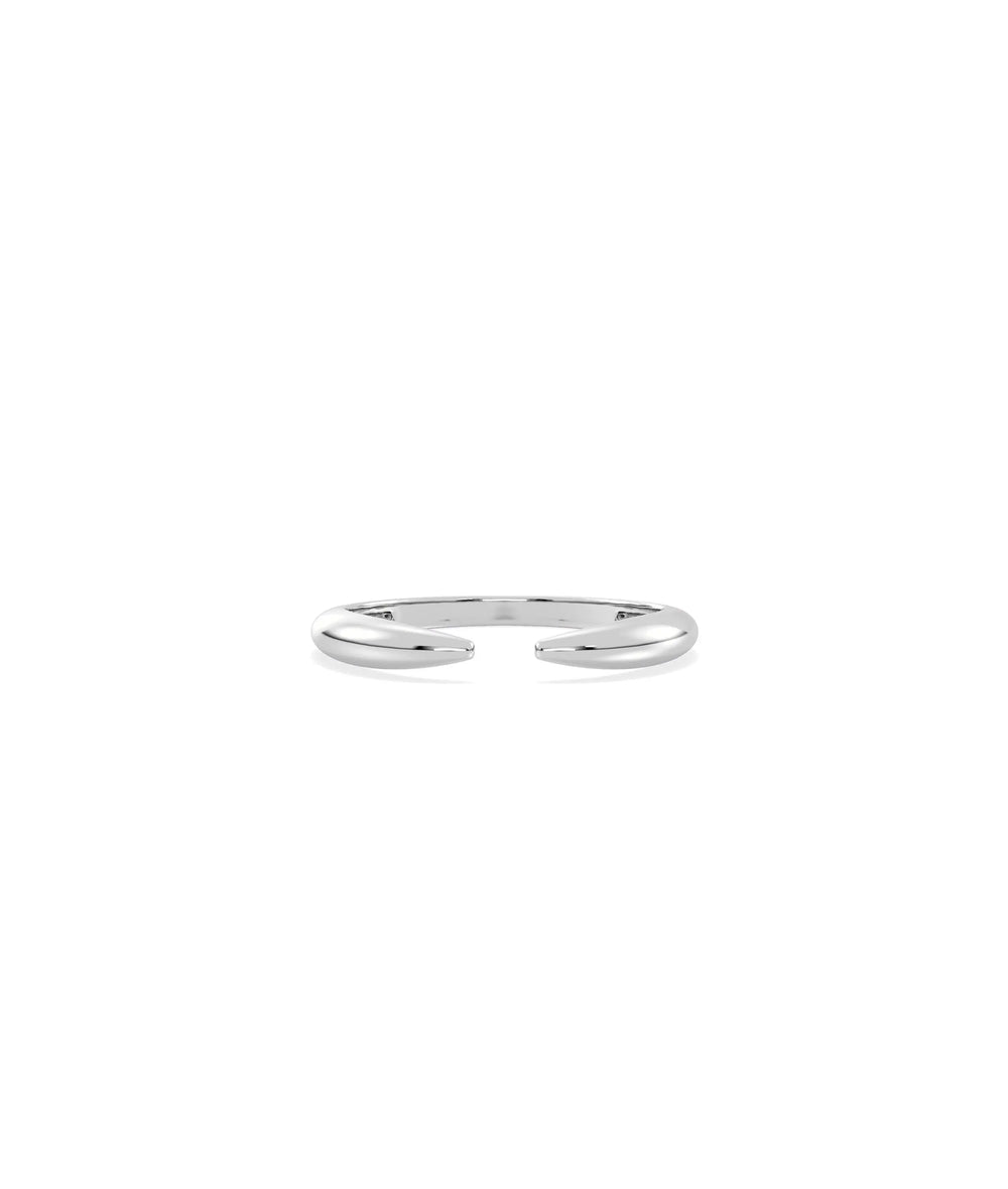 Gold Split Ring white gold with unique modern sophisticated styling