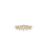 Graduating Diamond Band Ring in yellow gold with progressive diamond sizing