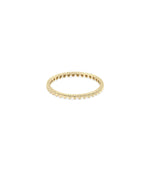 Bubble heart eternity ring side view displaying 2mm width and dimensional texture