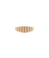 Rose gold graduating ring featuring fluted detailing and comfortable fit