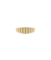 Fluted Graduating Gold Band Ring yellow gold showcasing tapered width design