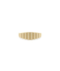Fluted Graduating Gold Band Ring