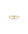 Diamond Solitaire Band Ring yellow gold front view showcasing classic single stone