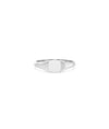 White gold Cushion Signet Ring traditional heritage design