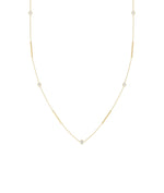 Diamond Station Necklace - 79e | Everyday 14K Gold Jewelry