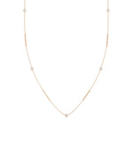 Diamond Station Necklace - 79e | Everyday 14K Gold Jewelry