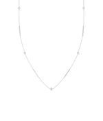 Diamond Station Necklace - 79e | Everyday 14K Gold Jewelry