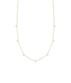Diamond Station Necklace - 79e | Everyday 14K Gold Jewelry