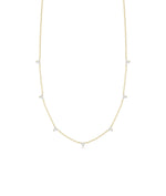 Diamond Station Necklace - 79e | Everyday 14K Gold Jewelry