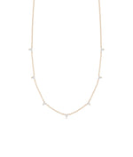Diamond Station Necklace - 79e | Everyday 14K Gold Jewelry
