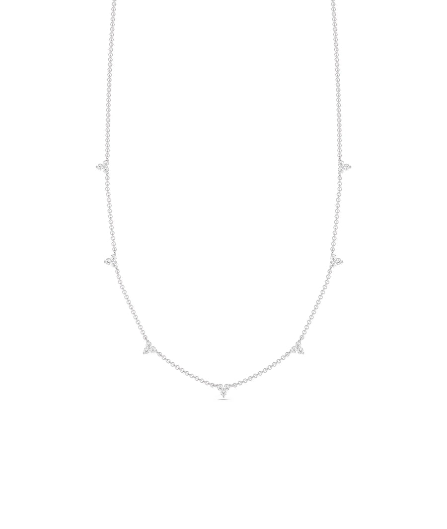 Diamond Station Necklace - 79e | Everyday 14K Gold Jewelry