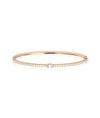 Diamond Line Bangle with Solitaire - 79e | Everyday 14K Gold Jewelry