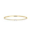 Diamond Line Bangle with Solitaire - 79e | Everyday 14K Gold Jewelry