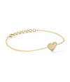 Diamond Outline Heart Bracelet - 79e | Everyday 14K Gold Jewelry