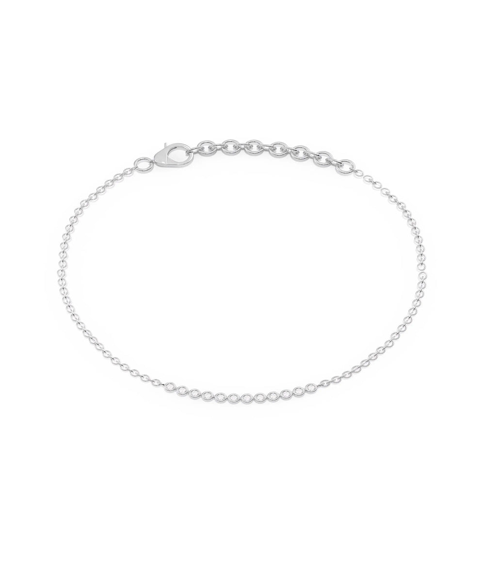 Diamond Bezel Cable Chain Bracelet - 79e | Everyday 14K Gold Jewelry