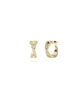 Diamond Criss-Cross Hoop Earring