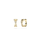 Diamond Criss Cross Hoop Earring - 79e | Everyday 14K Gold Jewelry