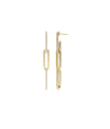 Diamond Paper Clip Earrings - 79e | Everyday 14K Gold Jewelry