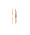 Diamond Paper Clip Earrings - 79e | Everyday 14K Gold Jewelry