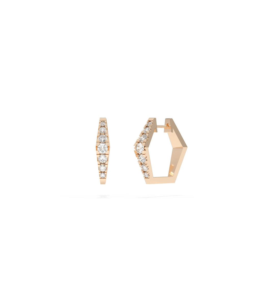 Geometric Petite Hoop Earring - 79e | Everyday 14K Gold Jewelry