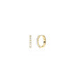 Diamond Front Line Hoop Earring - 79e | Everyday 14K Gold Jewelry