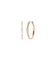 Diamond Cluster Oval Hoop Earring - 79e | Everyday 14K Gold Jewelry