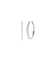 Diamond Cluster Oval Hoop Earring - 79e | Everyday 14K Gold Jewelry
