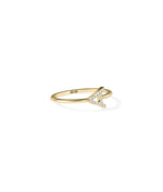 Diamond Initial Letter Ring - 79e | Everyday 14K Gold Jewelry