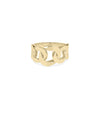 Gold Curb Link Ring in yellow gold with bold chain-inspired curb link design