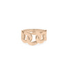 Rose gold Gold Curb Link Ring with edgy substantial curb link statement design