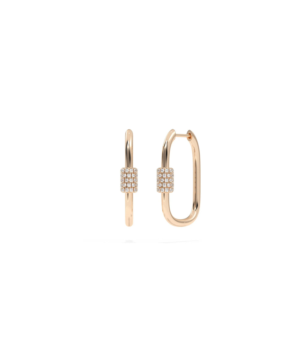 Diamond Cushion Shape Hoop Earring - 79e | Everyday 14K Gold Jewelry