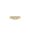 Diamond Marquise Step Fluted Band Ring yellow gold showcasing unique triple design