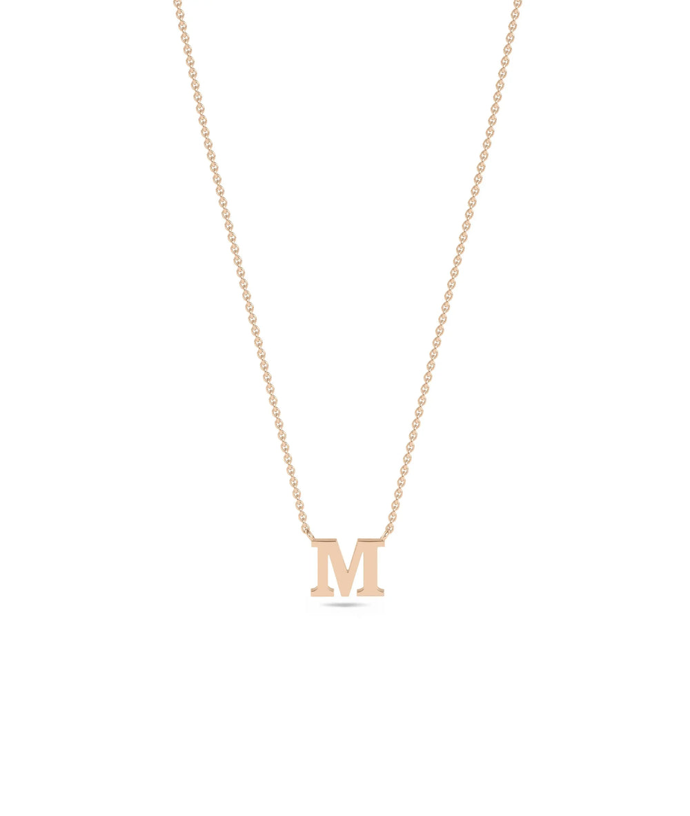 Rose gold Gold Initial Necklace with personalized initial pendant