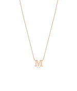 Rose gold Gold Initial Necklace with personalized initial pendant