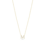 Diamond Pave Initial yellow gold modern personalized sophisticated