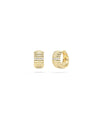 Diamond Fluted Hoop Earring - 79e | Everyday 14K Gold Jewelry
