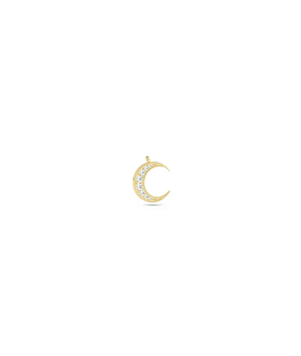 Diamond Star Burst Crescent yellow gold celestial mystical elegant