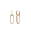 Diamond Pave Paper Clip Dangle Earring - 79e | Everyday 14K Gold Jewelry