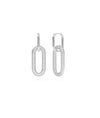 Diamond Pave Paper Clip Dangle Earring - 79e | Everyday 14K Gold Jewelry