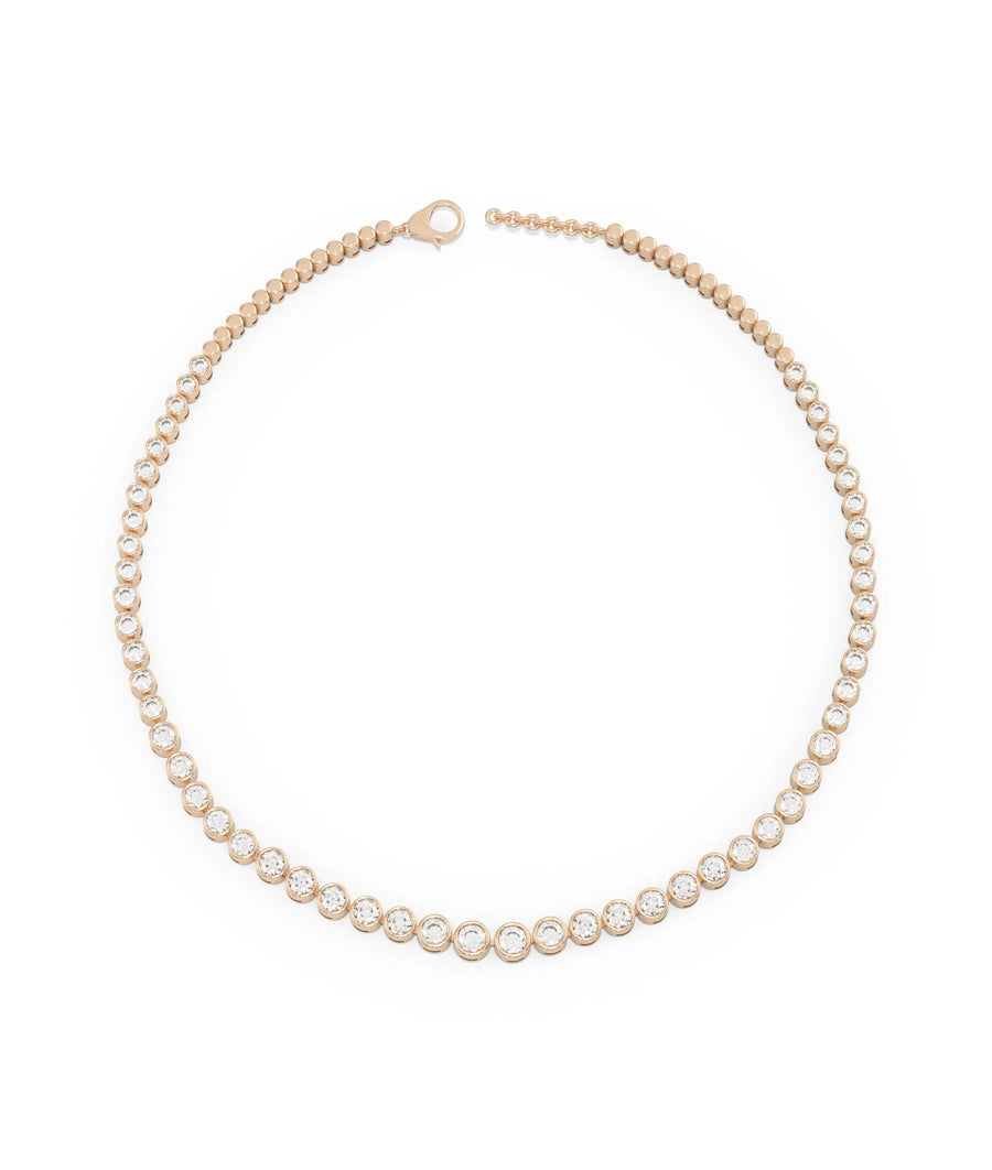 Diamond Bezel Tennis Necklace - 79e | Everyday 14K Gold Jewelry