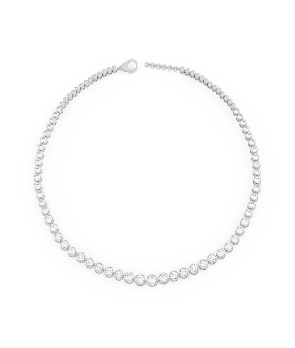 Diamond Bezel Tennis Necklace - 79e | Everyday 14K Gold Jewelry alternate view