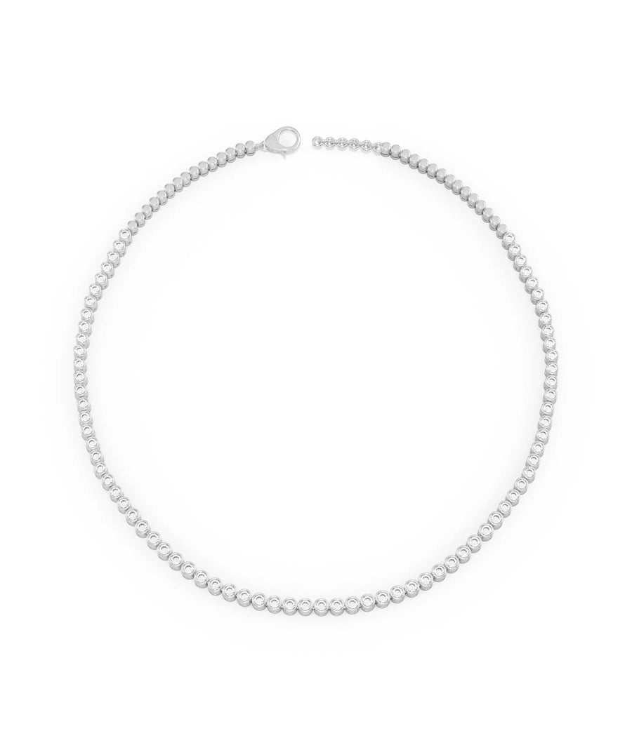 Diamond Bezel Tennis Necklace - 79e | Everyday 14K Gold Jewelry