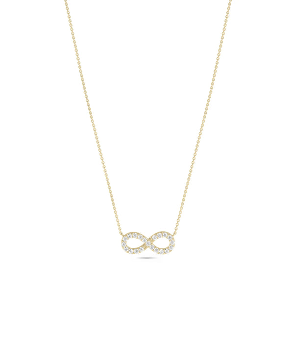 Diamond Infinity yellow gold eternal meaningful elegant sparkle